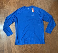 Baleaf Men’s Performance Sun Shirt Size 3XL Long Sleeve Blue Crew Neck Athletic