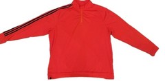 Adidas Size 2XL Mens Hot Pink Half Zip 3stripe Sleeve Athletic Pullover