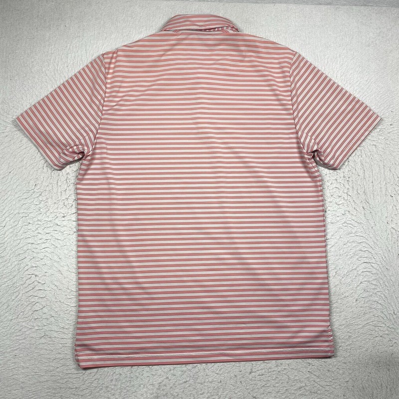 Adidas Polo Shirt Mens Large Gray Striped Short Sleeve Golf Casual Adult gallery