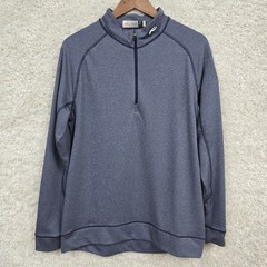 KJUS Keano Pullover Mens L Half-Zip Long Sleeve UPF50+ Blue Performance Top