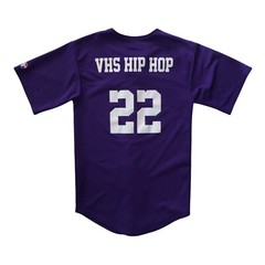 Vintage Teamwork VHS Hip Hop Baseball Jersey Embroidered Schreiner Size S 34-36