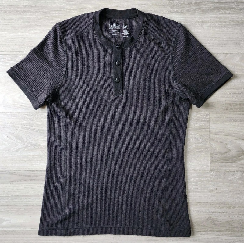 Triple Aught Design Shirt Mens Small Henley Merino Wool Blend Black USA Made gallery