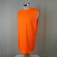 Zone Pro Sport Men’s Sleeveless Athletic Muscle Tank Bright Orange, Large #1581
