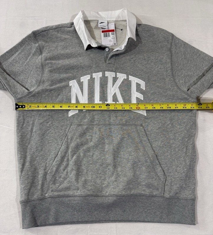 Nike Club Fleece Long Sleeve Rugby Polo Shirt Men’s Large FN3112-063 NWT $90 gallery