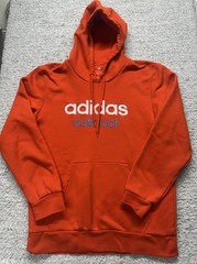 Adidas Performance OUTDOOR Pullover Training Sweatshirt Mens Large Orange Logo