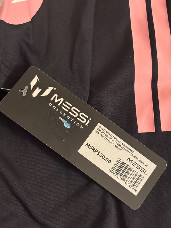 Messi Collection Black Performance T-Shirt Mens Size M Athletic Fit Polyester Sp gallery