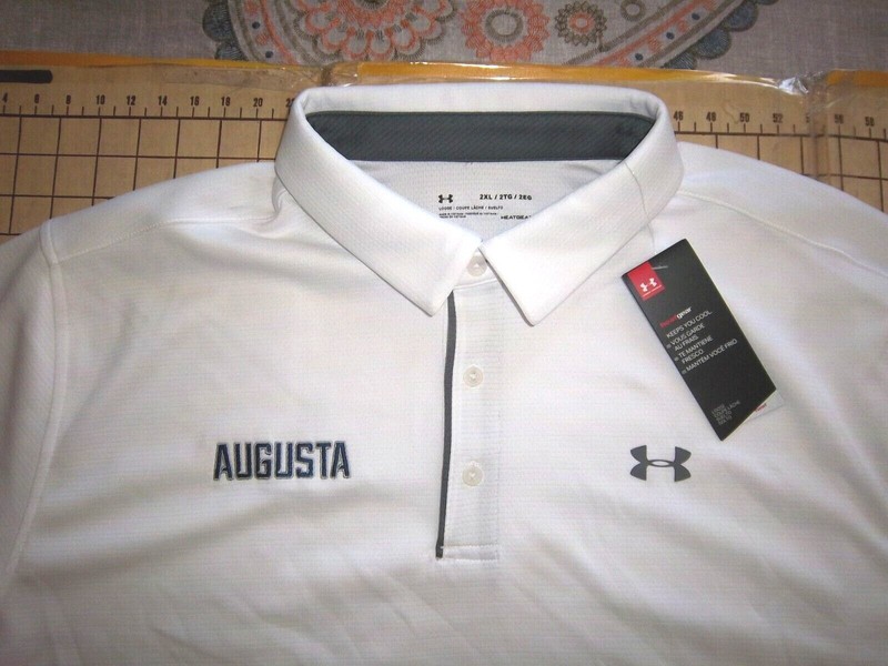 MENS 2XLARGE UNDER ARMOUR AUGUSTA WHITE POLO SHIRT - NWT gallery
