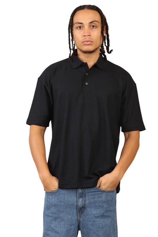 3 Pack Mens polo shirt 50/50 Polo Shirts Plain Unisex Men Tee T Shirt cotton gallery
