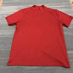 Nike Shirt Mens Large Red Tiger Woods Collection Mock Neck Vapor Dri Fit Golfer