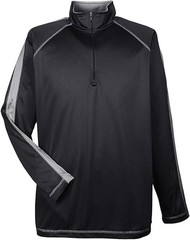 UltraClub Men’s Cool & Dry Sport Quarter-Zip Pullover Long Sleeve Large