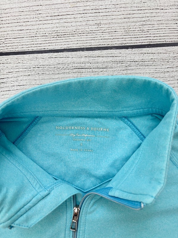HOLDERNESS & BOURNE WESTLAND Mens Small Bali Blue Logo Tailored Fit L/S Pullover gallery