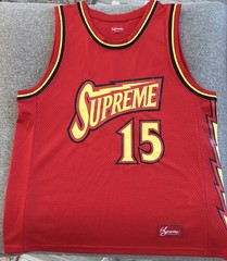 SUPREME Bolt Mens Basketball Jersey ~ Red ~ Large