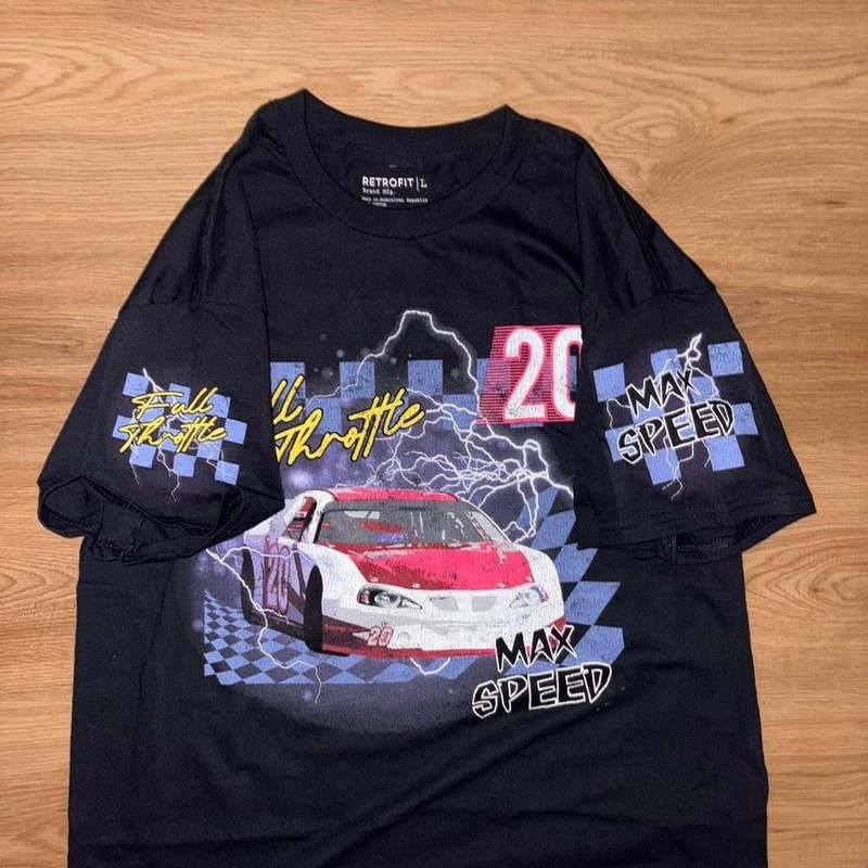 Retrofit Full Throttle Racing Tee – Black (Size L) Brand New gallery