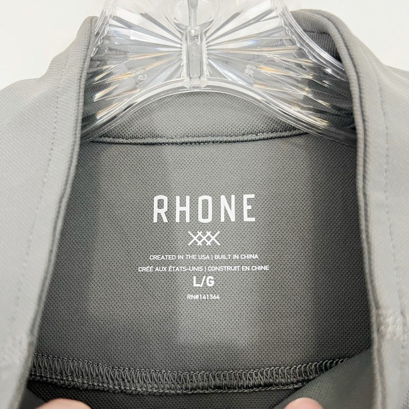 Rhone Session 1/4 Zip Pullover in Anchor Gray Size Large gallery