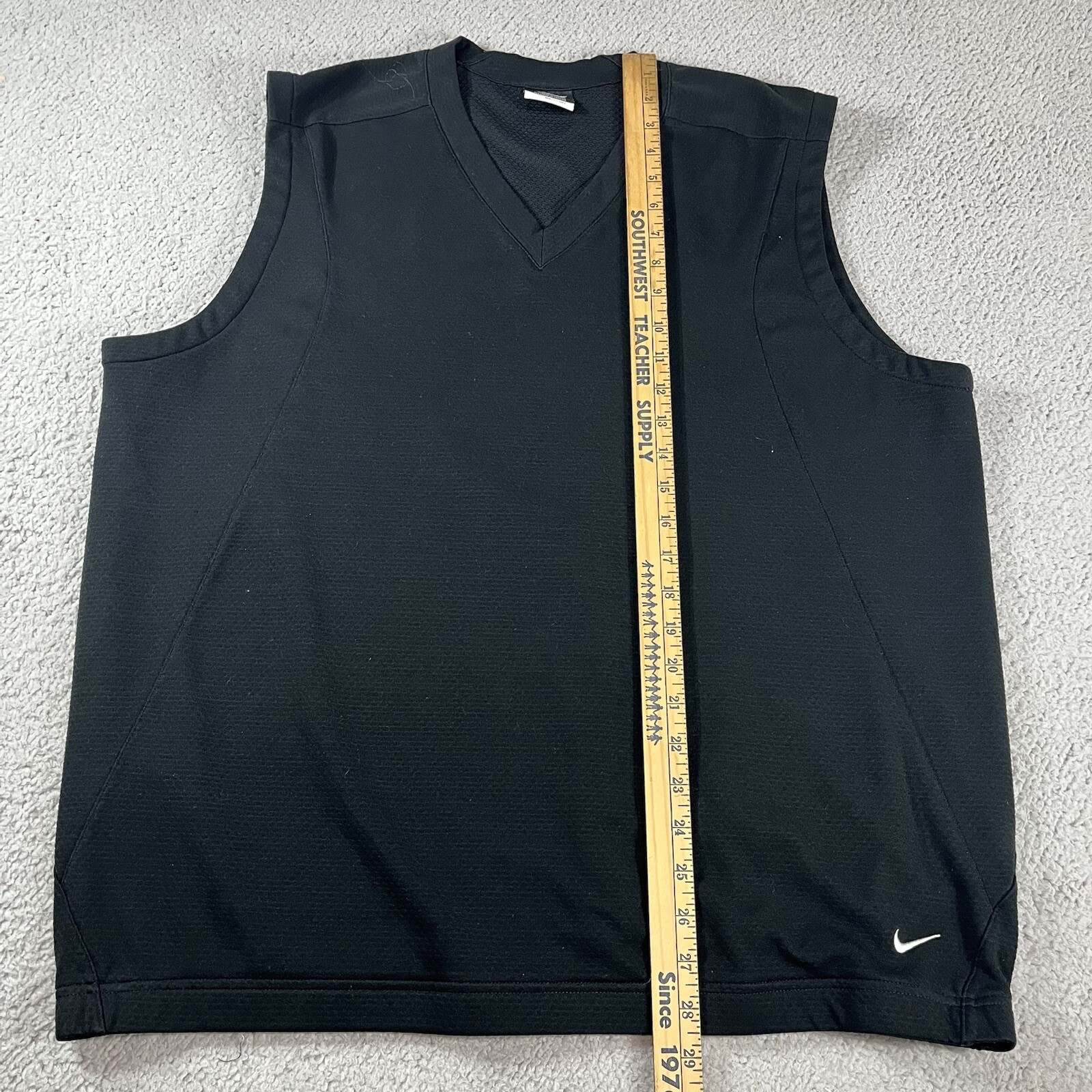 Nike Golf Shirt Mens Large Black Tank Top FIT DRY Sleeveless Stretch Swoosh gallery