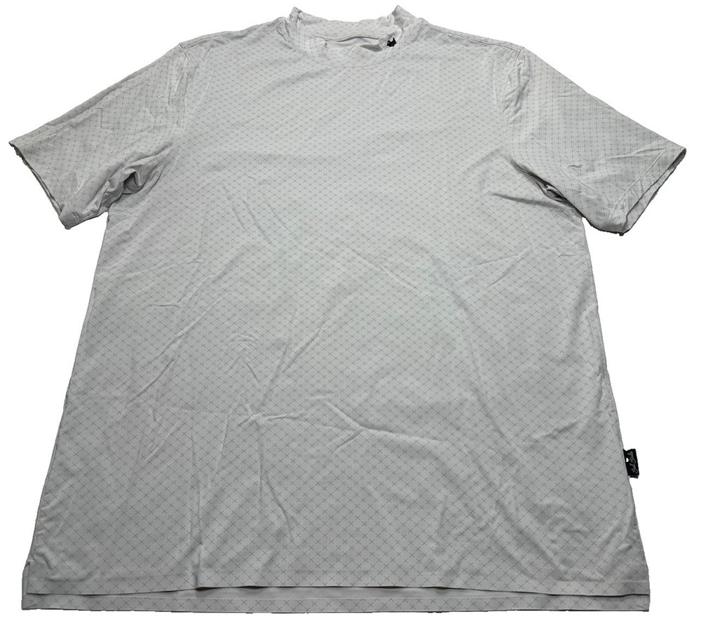 Bad Birdie Bad Elements Mock Neck Short Sleeve Polo Medium White BBMP024-679D