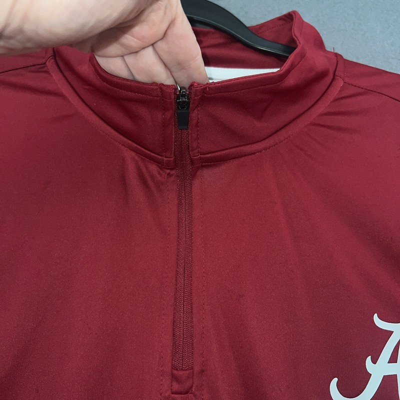 Colosseum Pullover Mens XXL Alabama Crimson Tide Red White Casual NCAA 1/4 Zip gallery