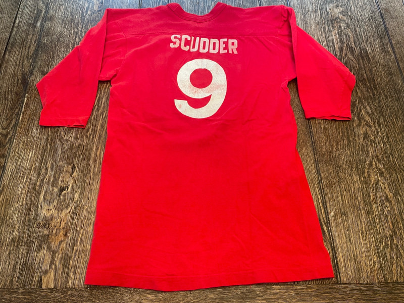 vintage WILSON Sports Equipment Richield High School men's L red Jersey USA made gallery