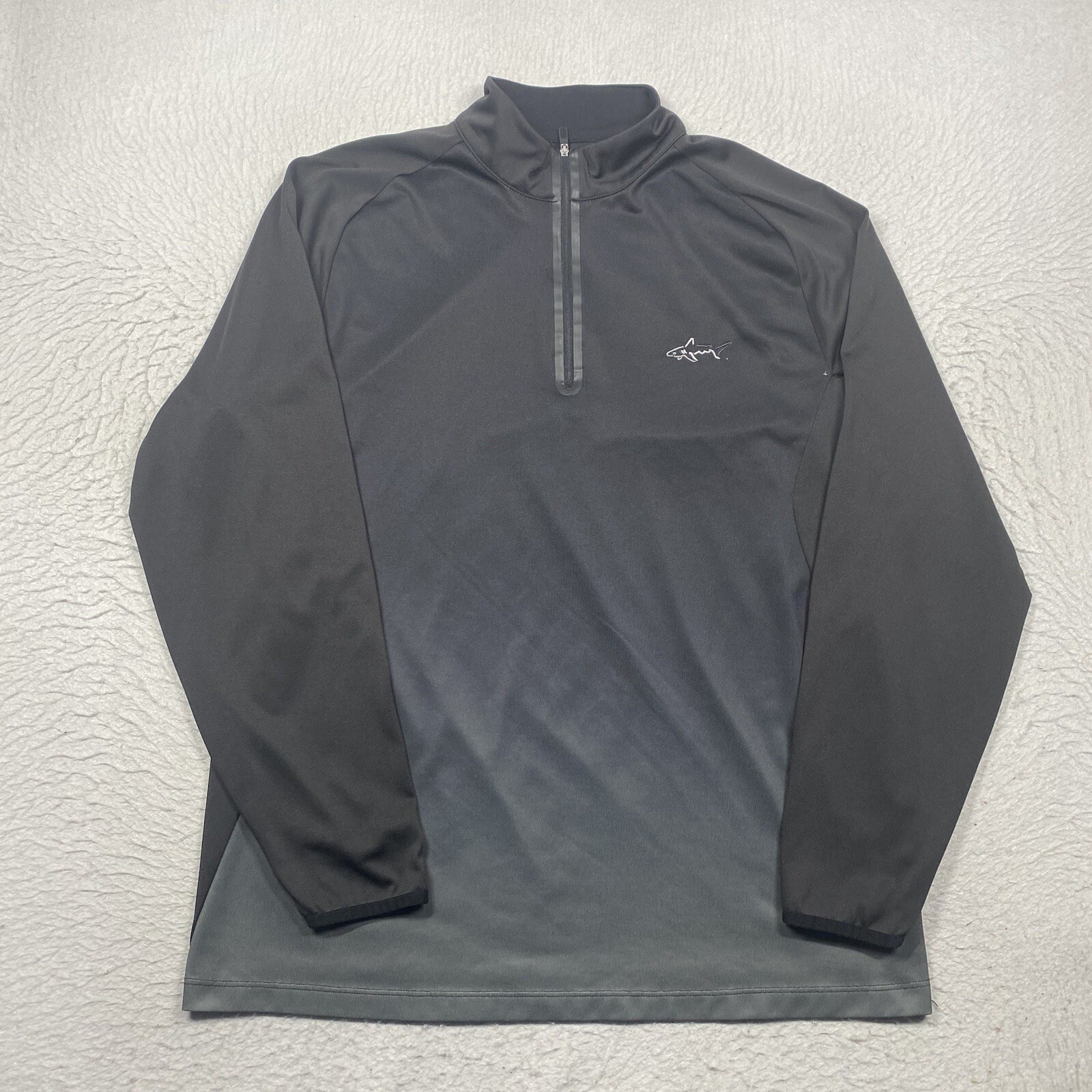 Greg Norman 1/4 Zip Shirt Mens Medium Play Dry Black Tasso Elba Long Sleeve gallery