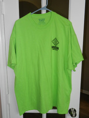 HIGDON CONSTRUCTION NEON “2XL” T-SHIRT “NEW” BY GILDAN DRY BLEND