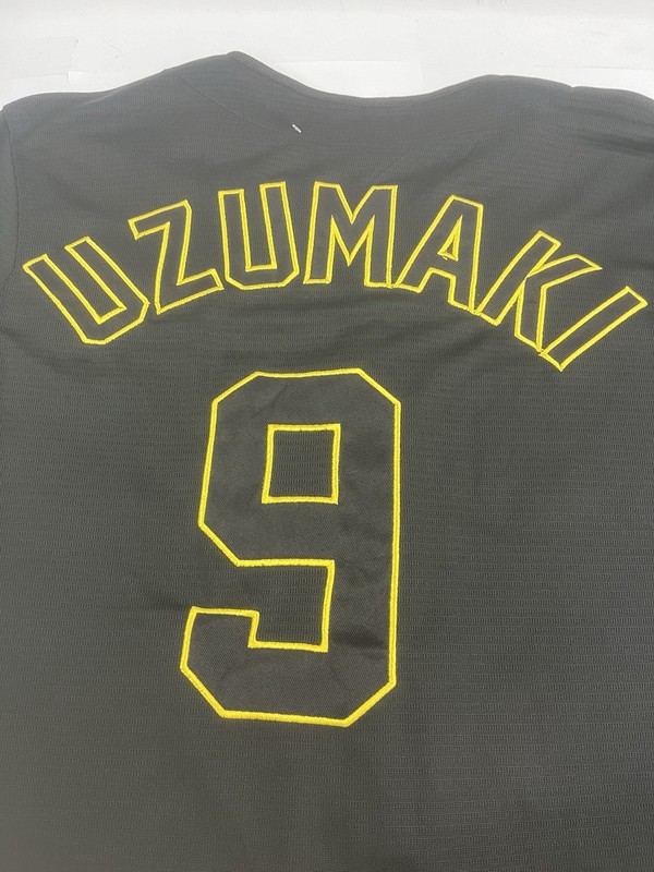 Vtg UZUMAKI #9 Shippuden Box Lunch Naruto Hidden Leaf Baseball Jersey Men's Sz S gallery