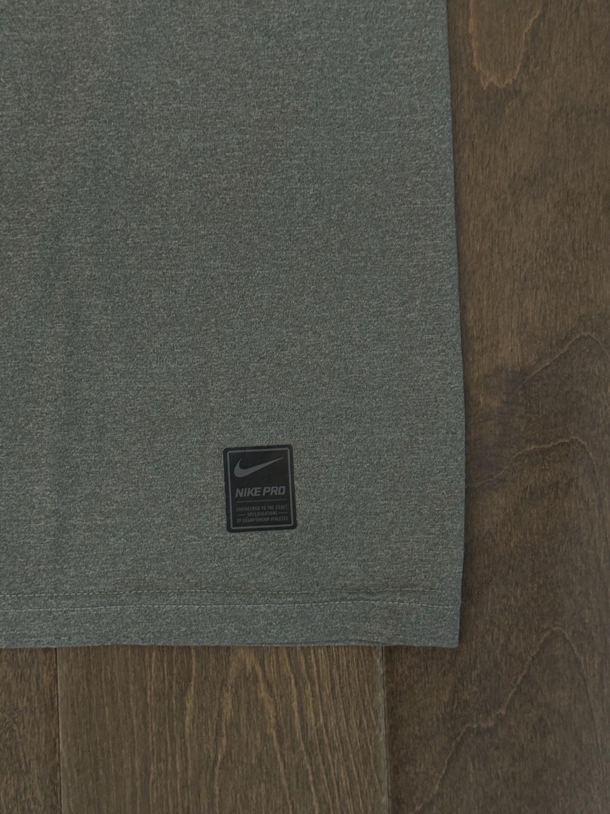 Nike Pro Dri-Fit Jersey T-Shirt Mens Size XL Grey Short Sleeve Swoosh Logo gallery
