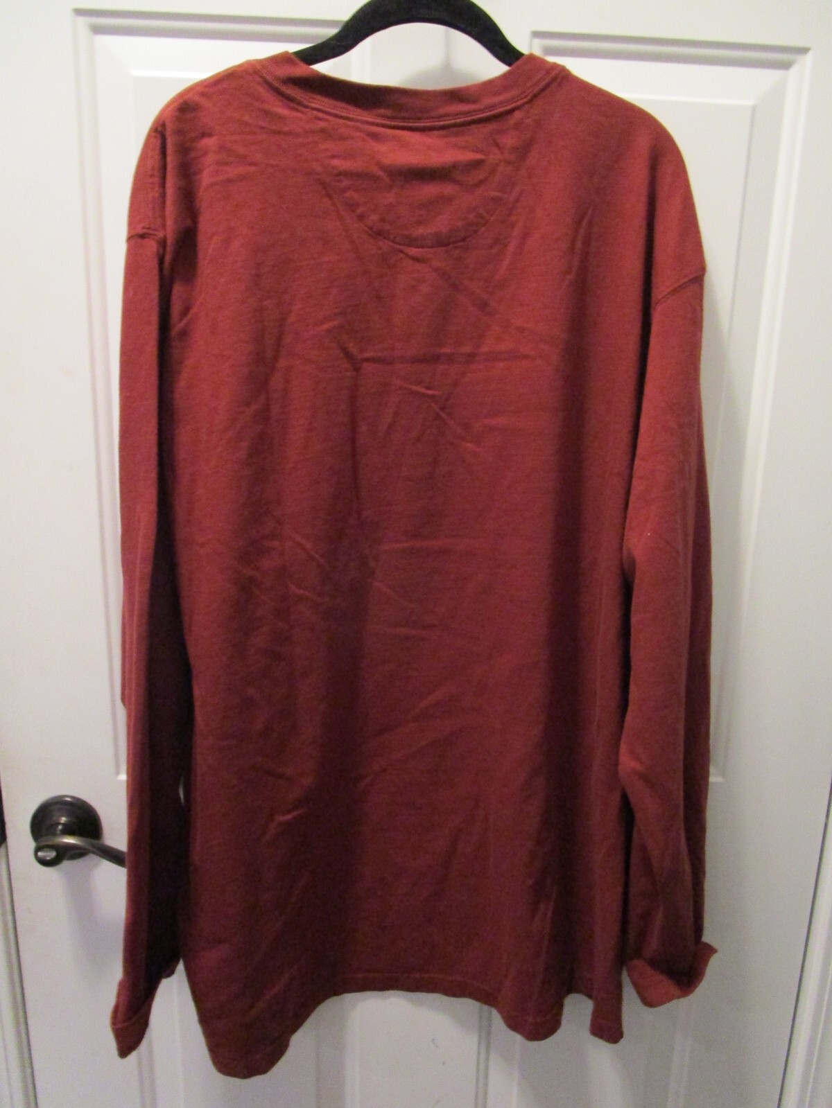 DULUTH MEN'S L/S LONGTAIL T RELAXED FIT POCKET DARK RED HENLEY T-SHIRT SIZE XL gallery