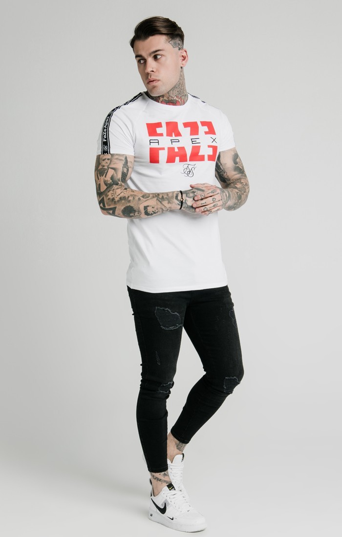 SikSilk x FaZe Apex Mens White Elastic Cuff Gym Tee XXS gallery