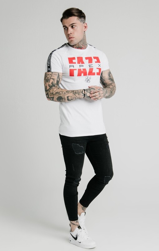 SikSilk x FaZe Apex Mens White Elastic Cuff Gym Tee XXS gallery