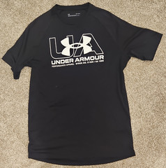 Under Armour UA Loose Fit Black Logo Graphic Crew Neck Tee Men’s M