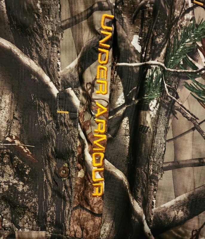 Under Armour Ridge Reaper Men Medium Realtree AP Ripstop Camo Hunting LongSleeve gallery