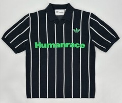 Adidas Shirt Mens XS Pharrell Human Race Hu Gray Knit Polo Jersey Y2K 90s HU1105