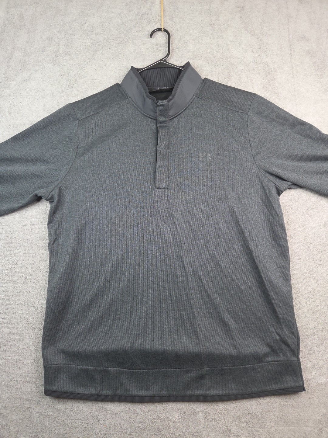 Under Armour Golf 4 Snap Pullover Sweatshirt Mens 2XL Black Dark Gray Coldgear gallery