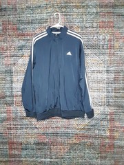 adidas mens navy white striped Essentials track jacket XL h46100