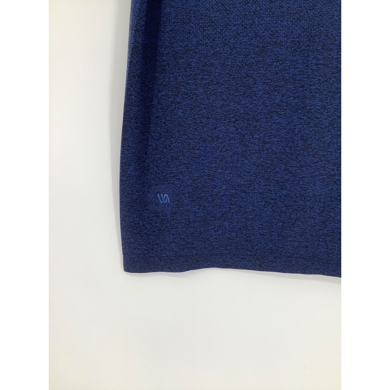 VRST Men's M Blue Space Dye Circuit Seamless Short Sleeve Active T-Shirt I29-22 gallery