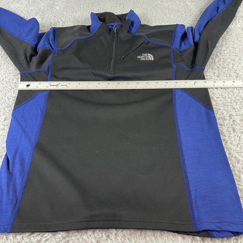 The North Face Flight Series Black Blue Quarter Zip Pullover Fleece Men M gallery