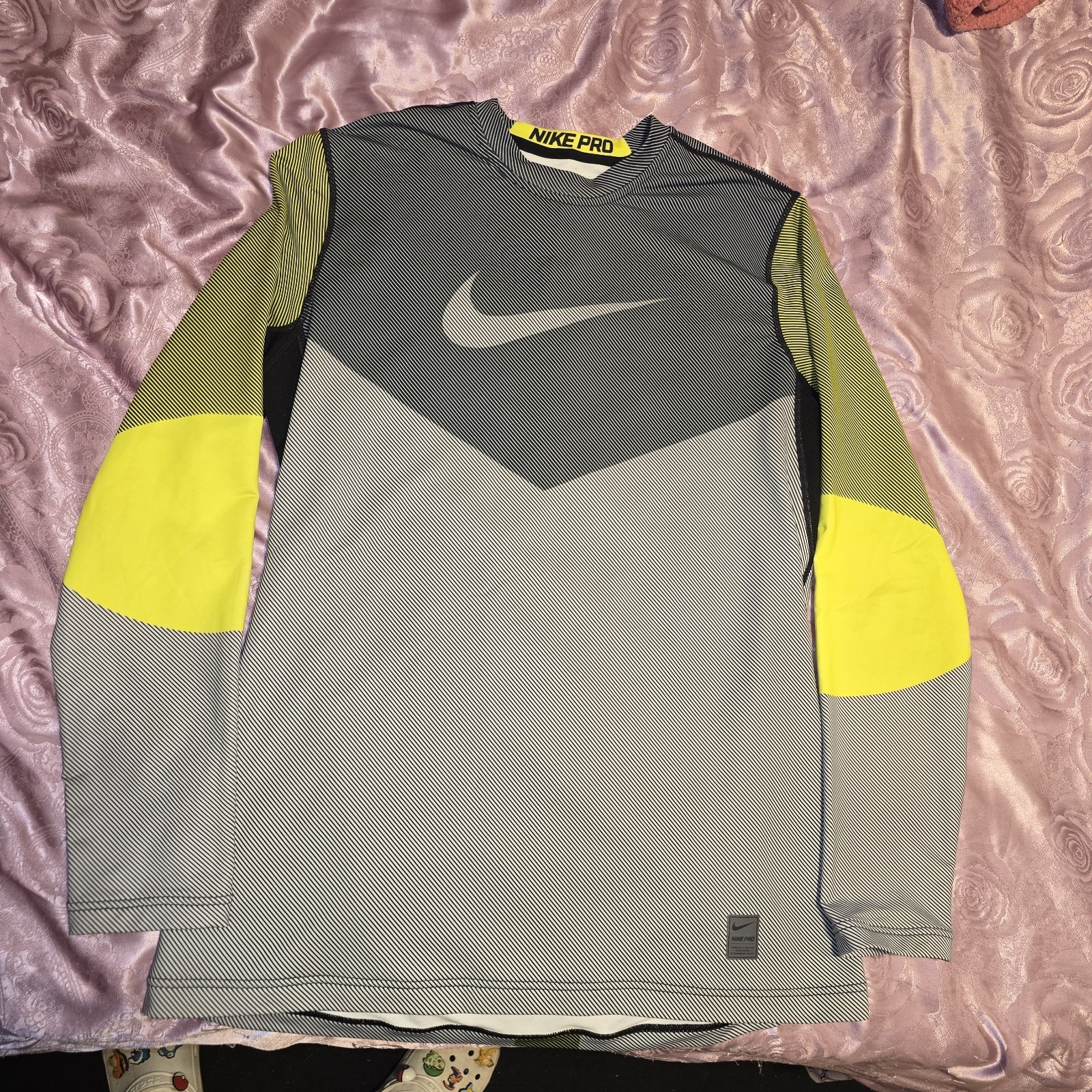 Nike Pro HyperWarm Long Sleeve Training Shirt Mens L Dri Fit Fitted 699974-702 gallery