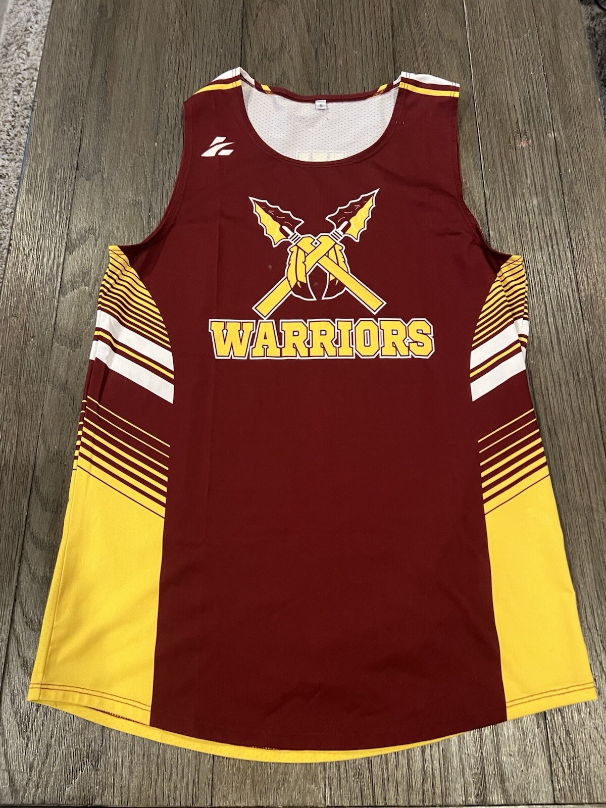 Mens Warriors High School Running Singlet Small gallery