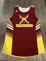 Mens Warriors High School Running Singlet Small