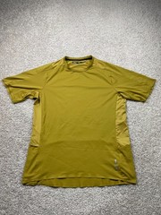 REI CO-OP Running Shirt Men Size Medium Yellow Performance Polyester Reflective