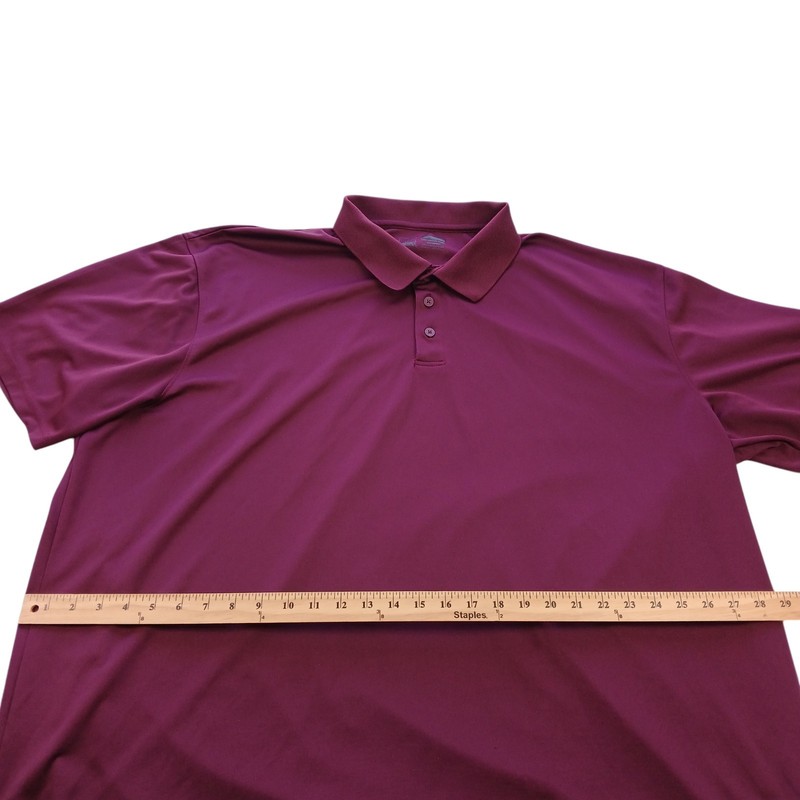 RUSSELL Athletic Shirt Men 4XL/Burgundy/Flex Collar-3 button Henley/Short Sleeve gallery