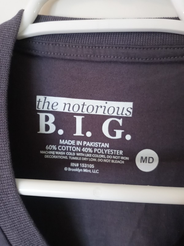 The Notorious B.I.G. Brooklyn Biggie Long Sleeve Gray T-Shirt NWT Size M gallery