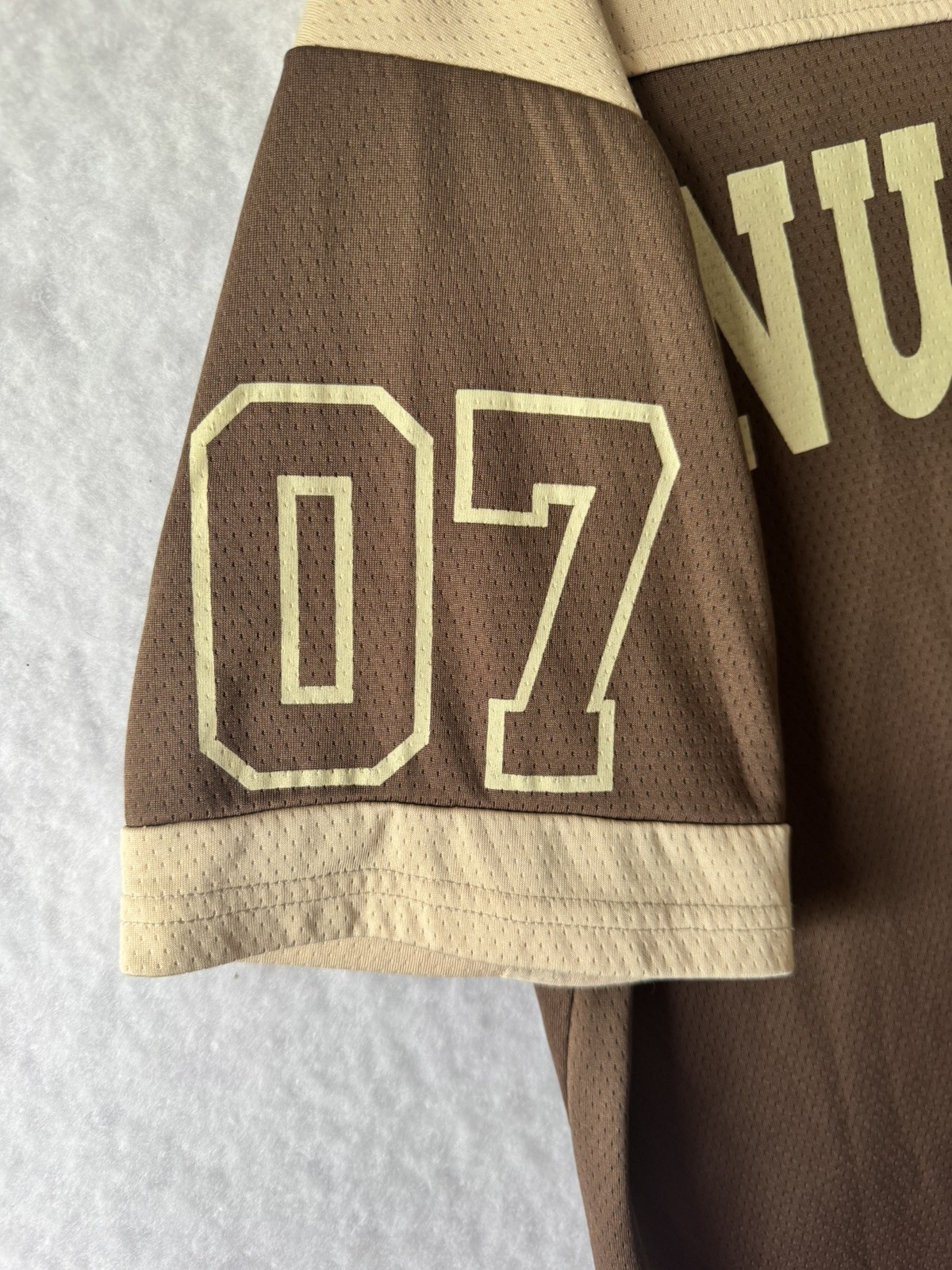 Aelfric Eden Retro Jersey Mens Large Brown/Beige, 2 Sided Excellent Condition gallery