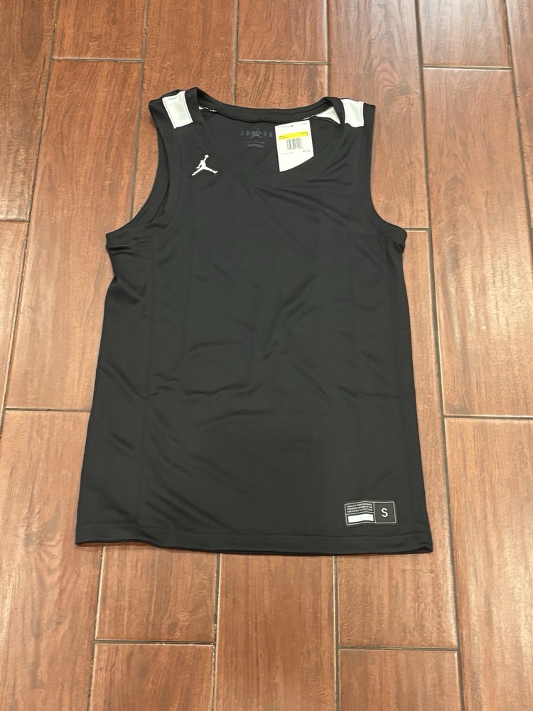 Nike Jordan Stock Overtime Basketball Jersey Black FQ5296-010, Men’s Small