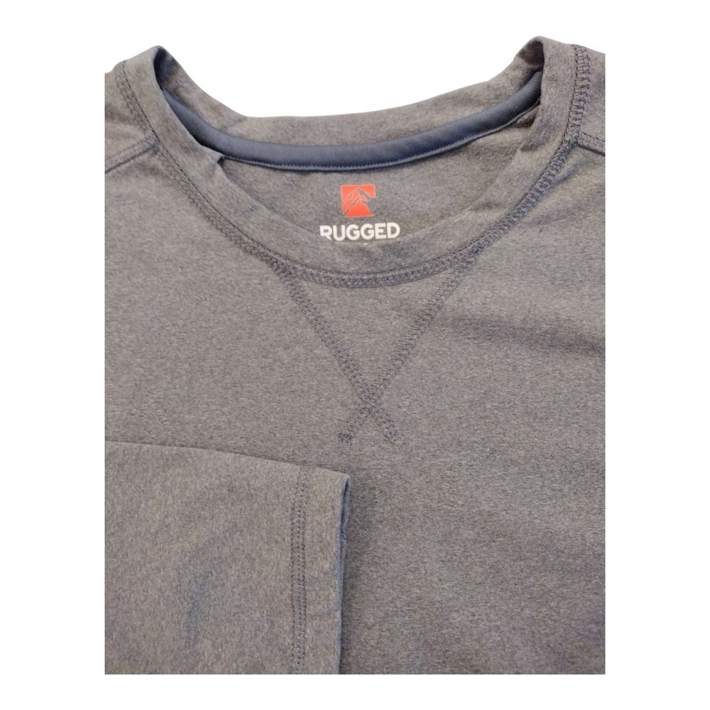 Rugged Elements Durable Utility Long Sleeve Crew Neck Pullover Shirt Mens Grey