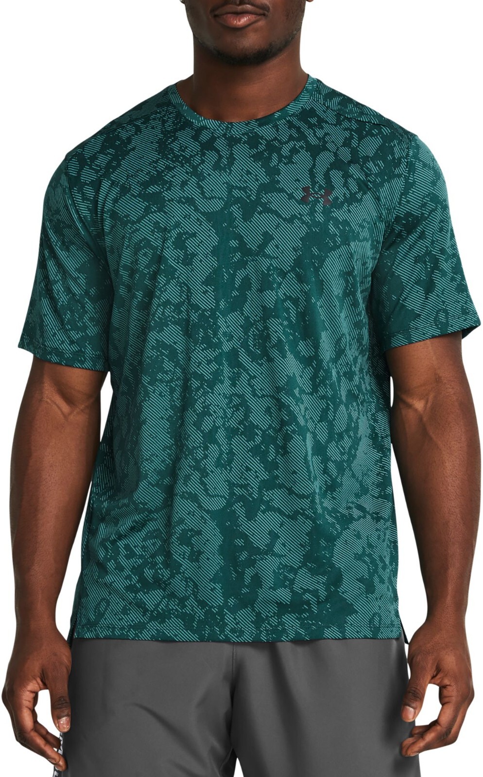 NEW Under Armour Men's Tech Vent Geode T-Shirt Mens Size Large Hydro Teal Black gallery