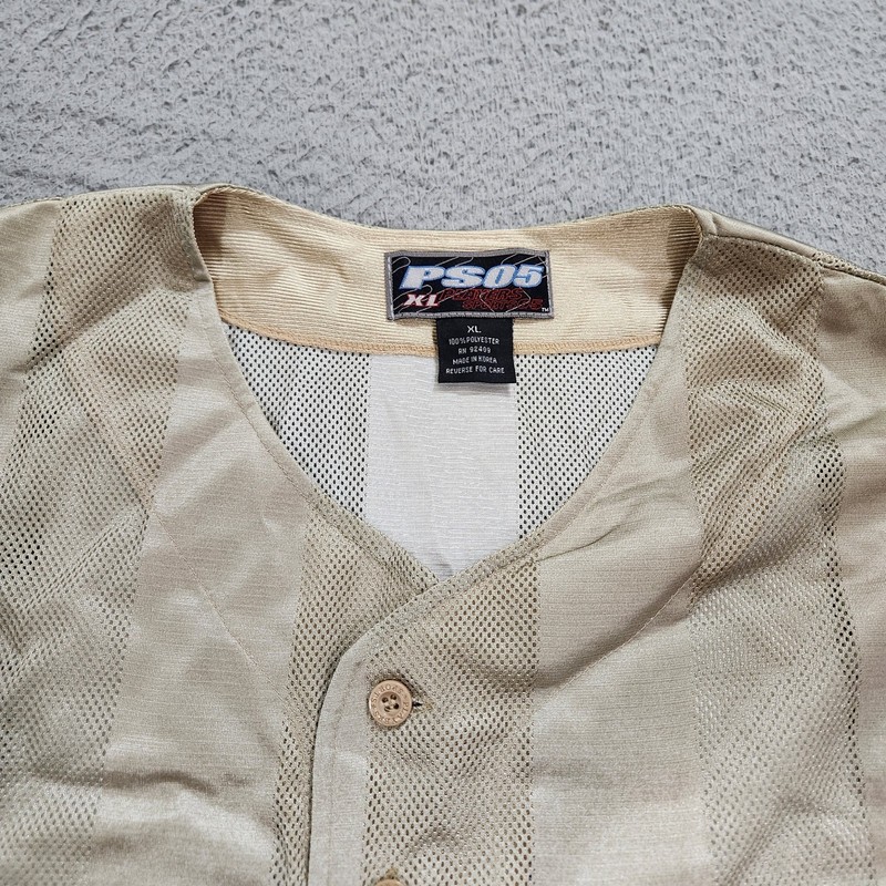Vintage Players Sports 05 Jersey Mens XL Button Up Baseball Baggy Hip Hop Y2K gallery