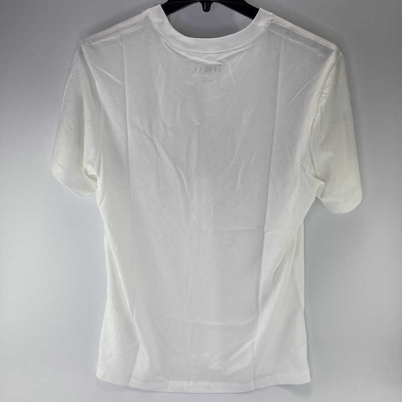 Nike Air Jordan Mens Stretch T-Shirt White DV1445-100 Logo Jumpman Sz Large gallery