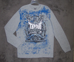 TAPOUT Shirt Adult XXL 2XL Gray Graphic MPS Thermal Long Sleeve Casual Mens