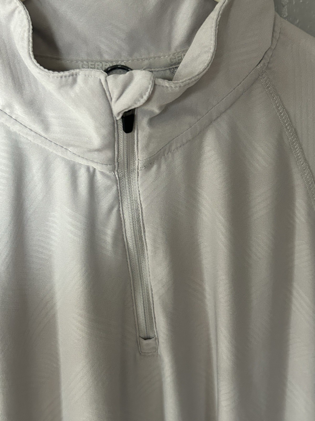 Men's Gerry Active Quarter Zip Jacket Pullover Long Sleeve Gray LG Breathable gallery
